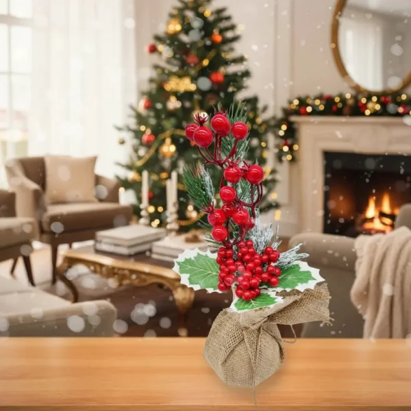 Arbol De Navidad Mini Pino Navideño De Mesa Decorado 28cm Verde Mini Pino Navideño