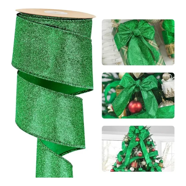 Cintas Navideñas Pack X5 6cm 2,70mt Adornos Navidad Deco