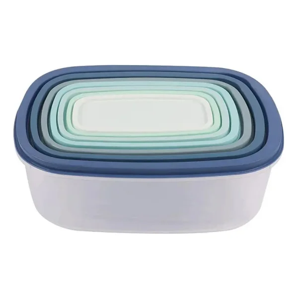Set X7 Tapers Contenedores Alimentos Heladera Freezer Transparente