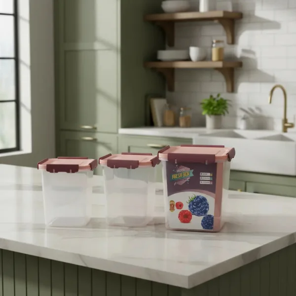 Set X3 Tupper Hermetico Organizador Plastico Frio/caliente