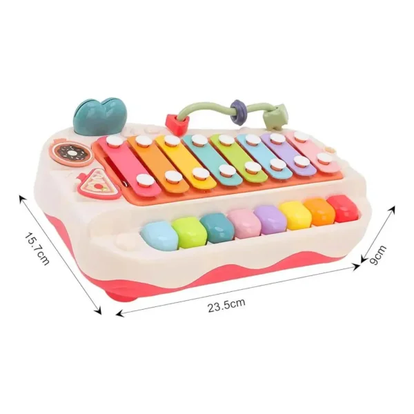 Piano Xilofono Infantil 8 Teclas Juguete Musical Plastico Blanco