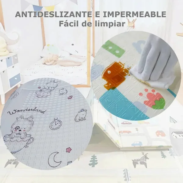Alfombra Antigolpes Plegable Bebes Reversible 150x200cm