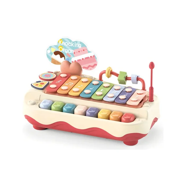 Piano Xilófono Expreso Polar Infantil 8 Teclas Juguete Musical Plástico Blanco