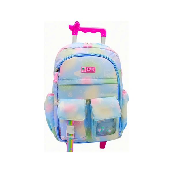 Mochila Para Nena Carrito 17'' Escolares Carro Con Ruedas