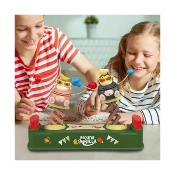 Juego De Mesa Boxeo Muñecos Monos Resorte Ring Juguete Niños