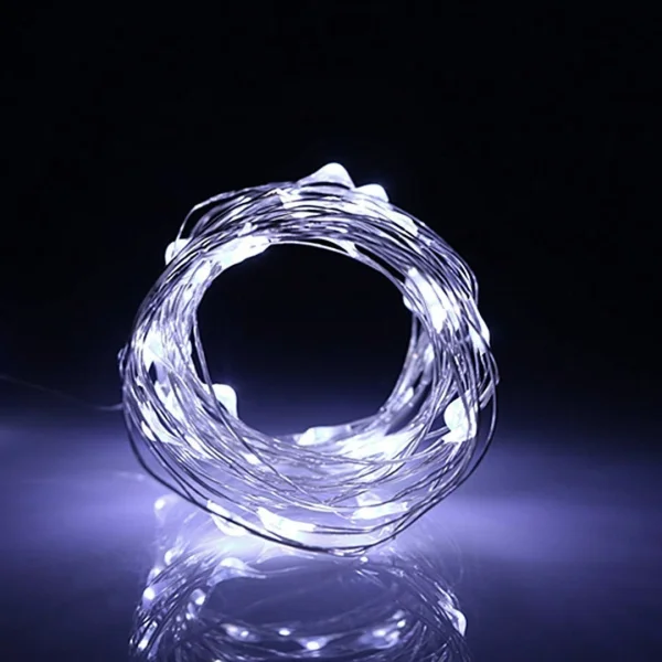 Tira De Luces De Navidad Guirnalda Alambre 3mt Calida + Fria