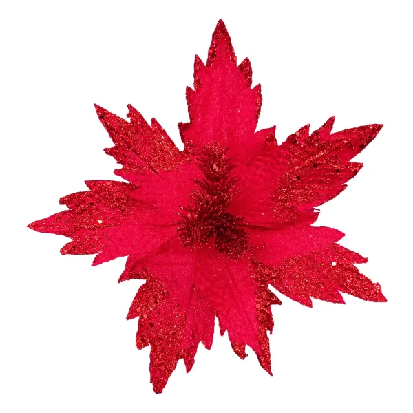 Flor 25cm Azul Arbol De Navidad Adornos Decoracion Azul Estrella