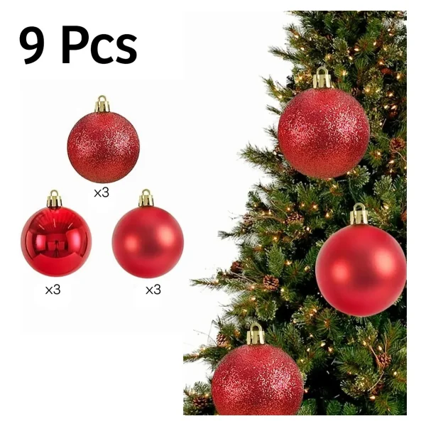 Adornos Navideños Premium Tubo Bolas De Navidad 6cm X90 Udes
