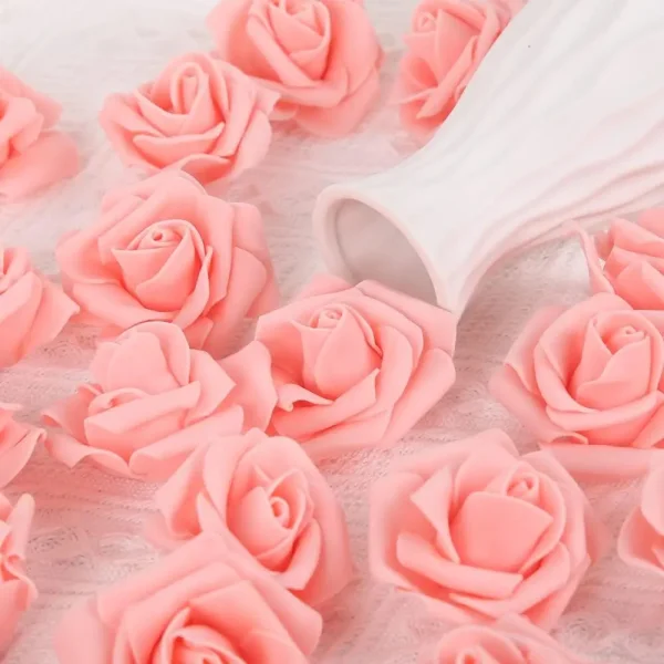 Mini Rosas Flores Artificiales Decoracion Pack X50