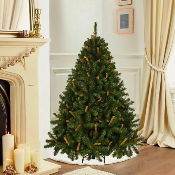 Arbol De Navidad Verde Alpino 1.8mts Base Metalica