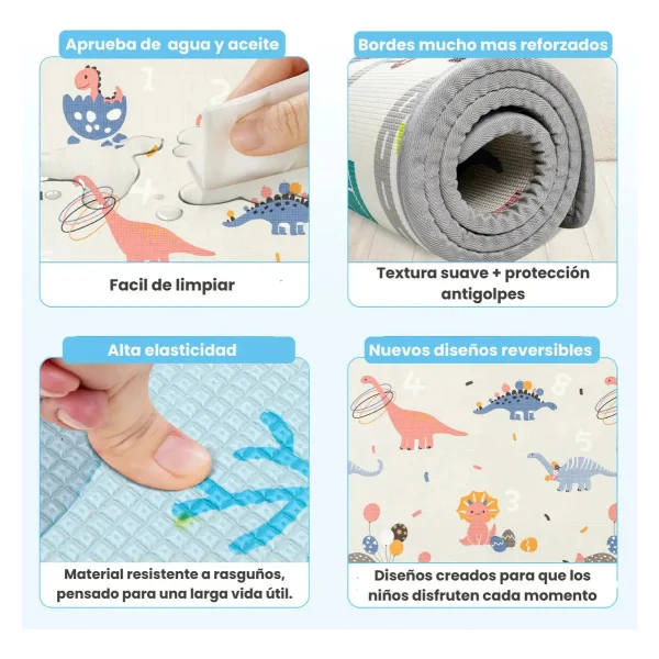 Alfombra Antigolpes Bebé Reversible Xpe Premium 180x120cm
