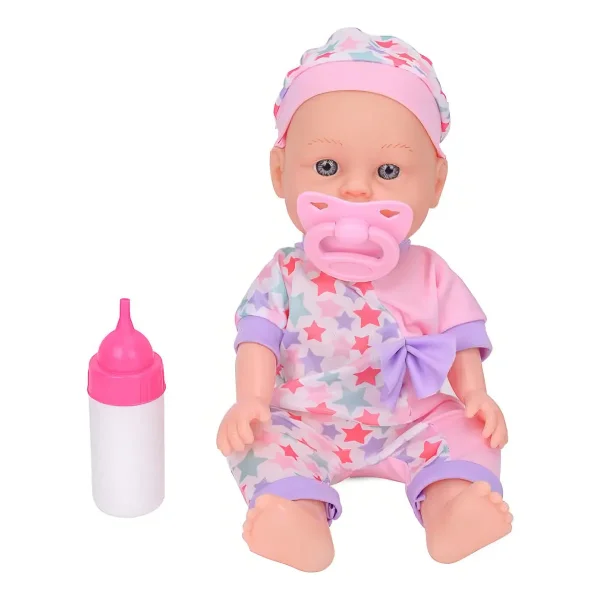 Muñeca Bebé Sonidos Incluye Chupete Y Mamadera 26 Cm