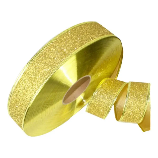 Cintas Navideñas Premium Glitter 6cm 2,70mts Adornos Navidad