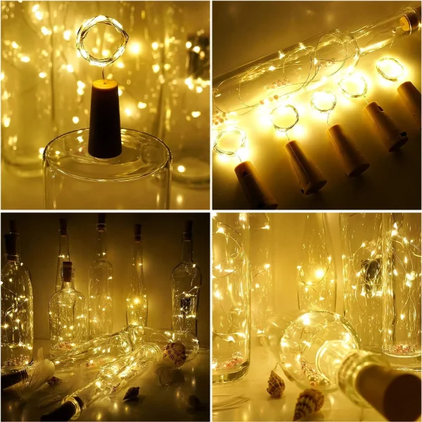 Tira De Luces Alambre Led 3 Mts Corcho Botella Decoracion