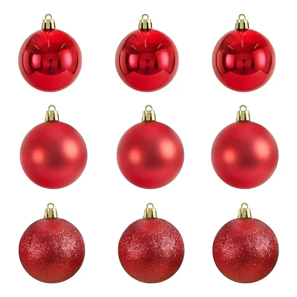 Adornos Navideños Tubo Bolas De Navidad 4cm X90 Unidades