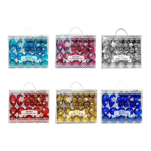 Adornos Navideños Set Decoracion 33u Surtido Navidad Bolas