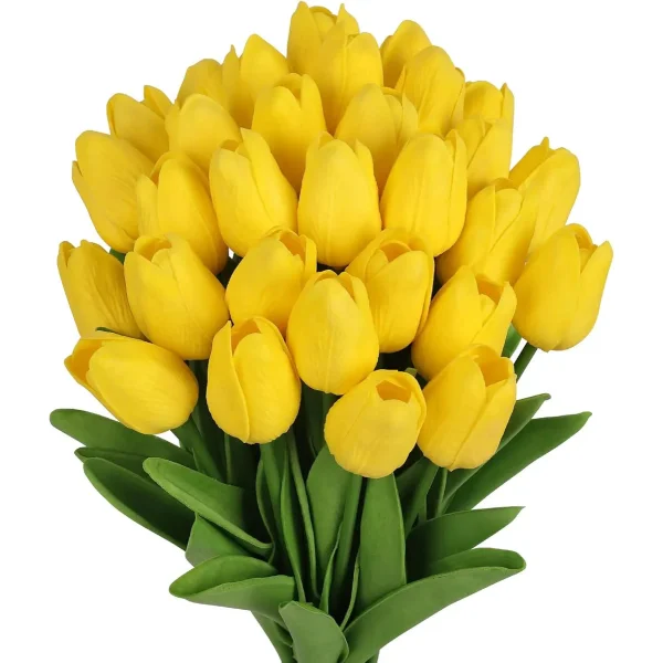 Tulipan Artificial Flores Artificiales Decoracion Ramo X10
