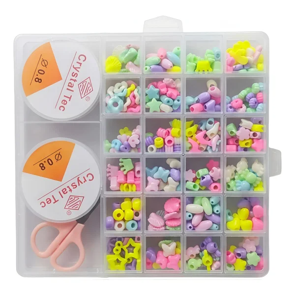 Kit Armado De Pulseras Bijouterie Con Tanzas Niñas Pastel