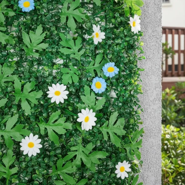 Jardin Vertical Muro Verde Césped Pared Con Flores 65x40cm Verde