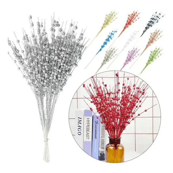Ramas Espiga Adorno Navideño Deco Navidad 72cm Pack X5