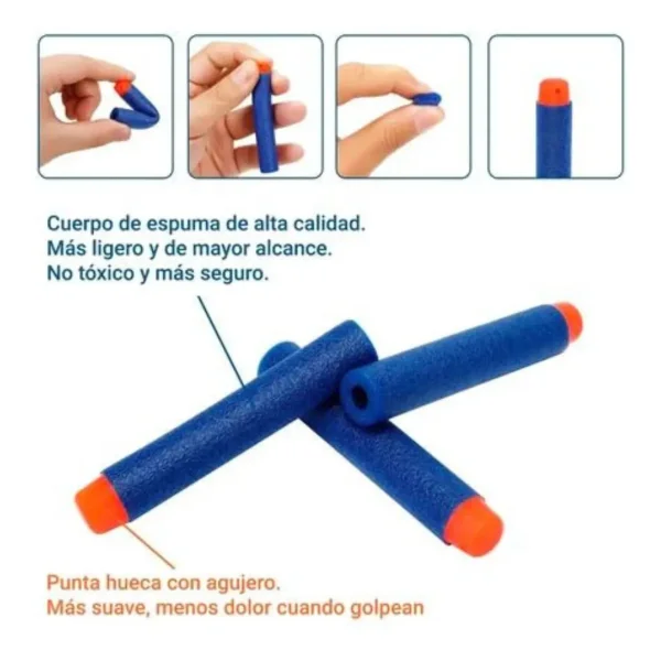 Set Pistola + Objetivos + Dardos X28 Juguete Compatible Nerf Rojo