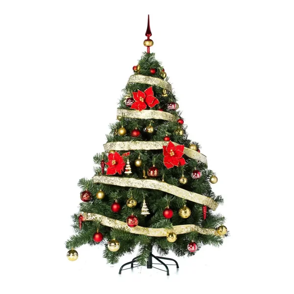Arbol Navidad Montañes Deluxe 1.30mts Con Adornos Decoración
