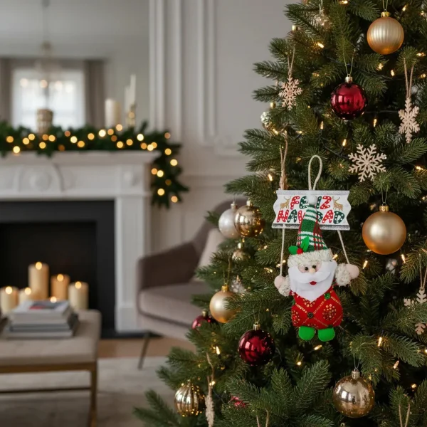 Adornos Navideños Colgante De Paño Deco Navidad Rojo Colgante De Paño
