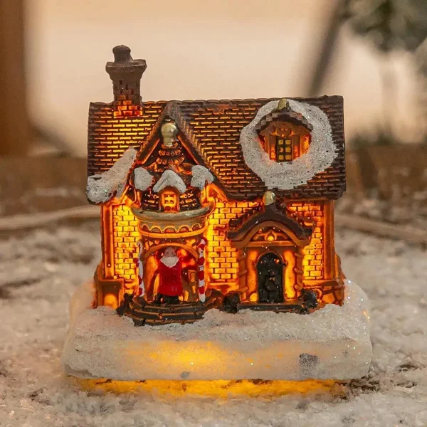 Casa Christmas Village Casita Navideña C/luz Deco A Pila X1
