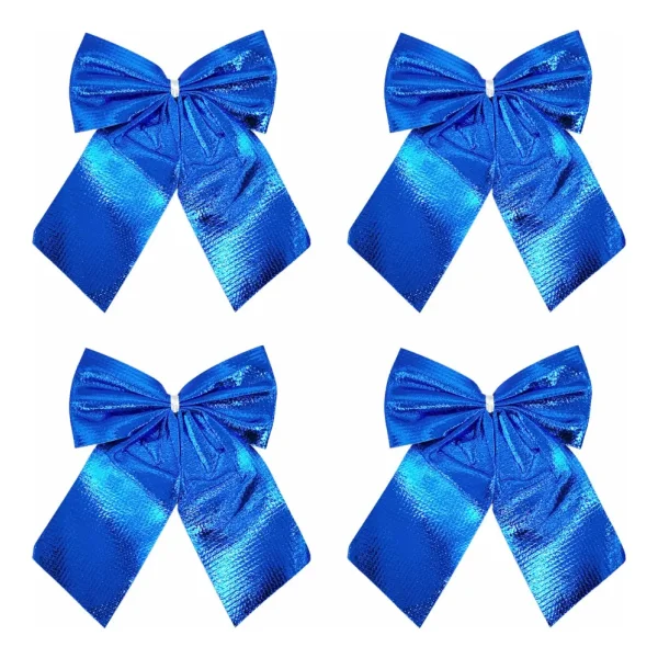 Adorno Colgante Navidad Moño 9cm Para Decoración Navideño X4