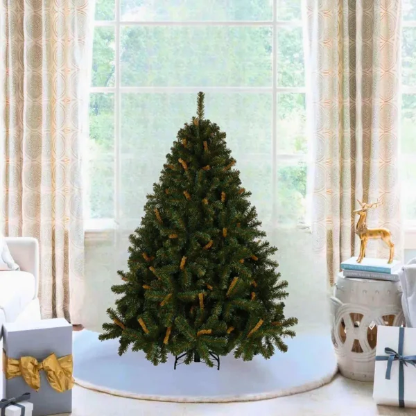 Arbol De Navidad Verde Alpino 1.5mts Base Metalica