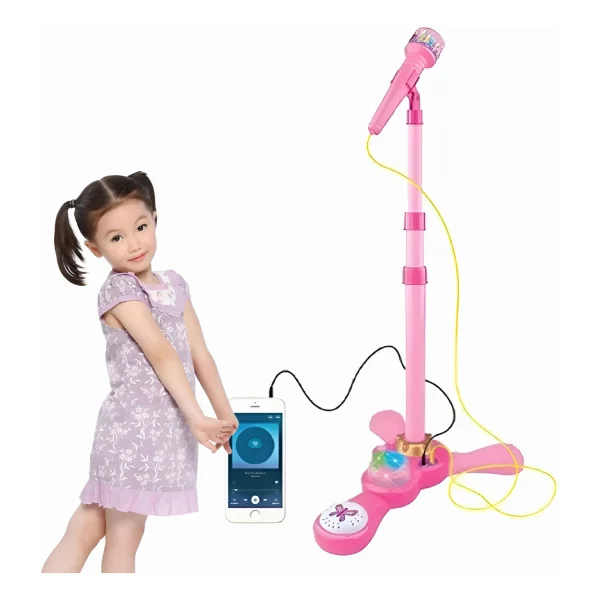 Micrófono Infantil Karaoke Luces Conexión Mp3 Celular