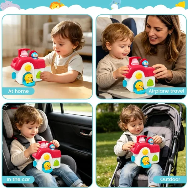 Juguete Interactivo Casa Pop Up Animales Botones Bebe