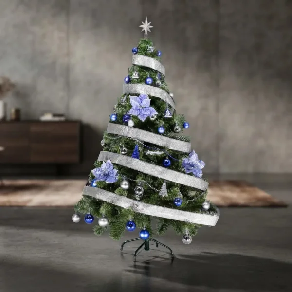 Arbol De Navidad Tronador Lujo 1,50mts Con Adornos Kit X40