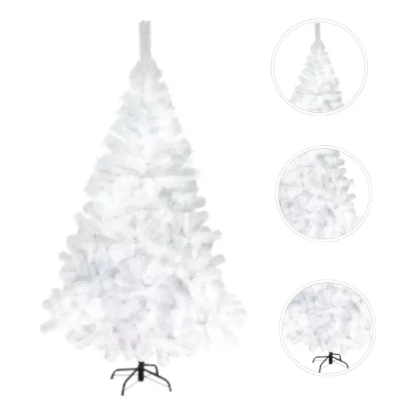 Arbol Navidad Blanco Tronador De Lujo 2.10mts Pie Metal