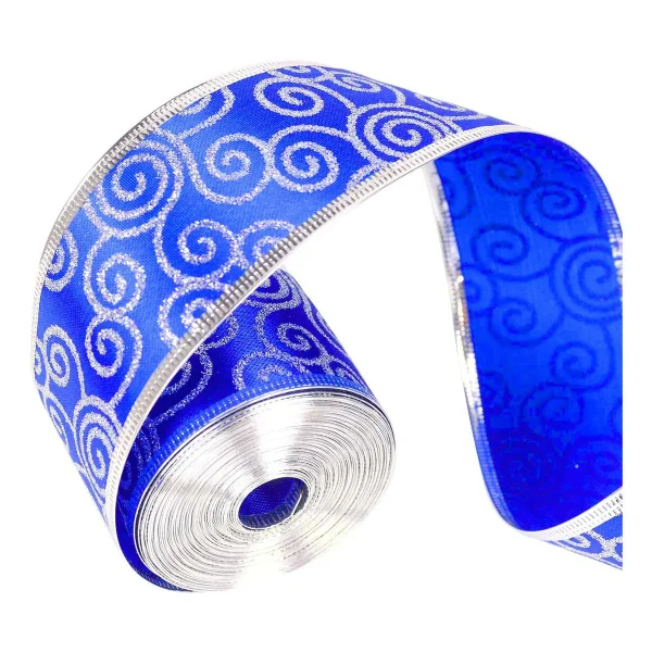 Cintas Navideñas Adornos Glitter 5cm 2,70mts Navidad