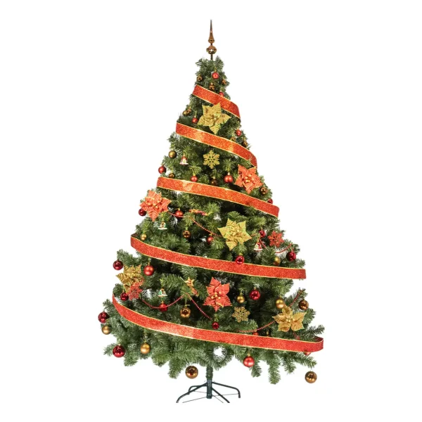Arbol De Navidad Tronador Lujo 2,10mts Con Adornos Kit X60