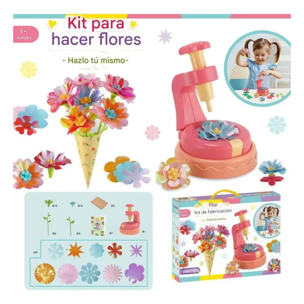 Kit Para Hacer Flores Tela Máquina Manualidades Juguete Diy