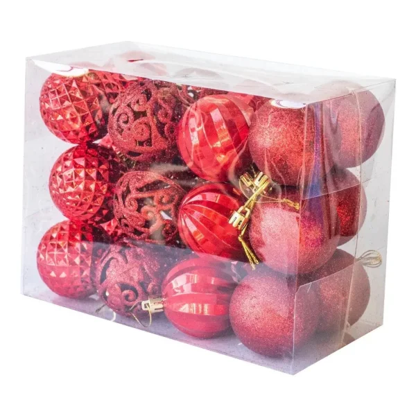 Bolas De Navidad 6cm Valija Adornos Navideños X96 Piezas