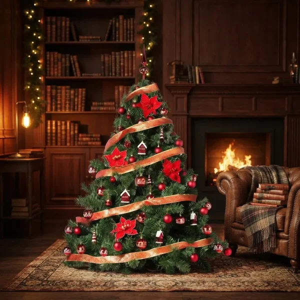 Arbol de Navidad Extra Lujo Patagonia 1,50mts Con Adornos X60