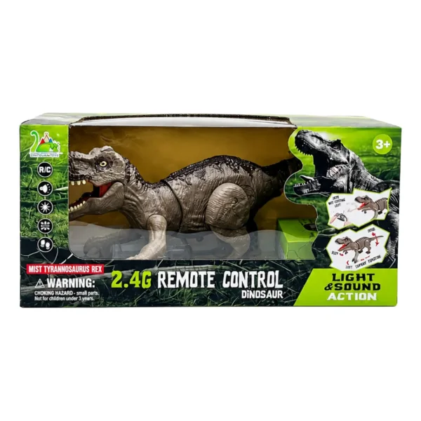Dinosaurio T-rex Recargable Control Remoto Spray Luz Sonido Dinosaurio