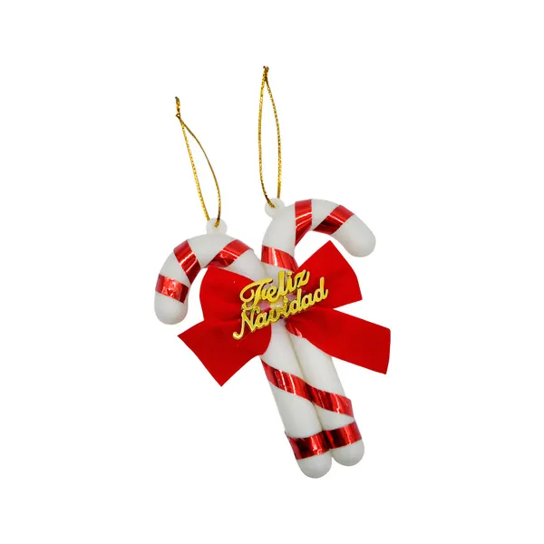 Adorno Colgante Baston De Caramelo Para Arbol De Navidad