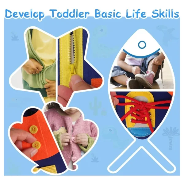 Valija Sensorial Tablero De Actividades Montessori Niños Multicolor