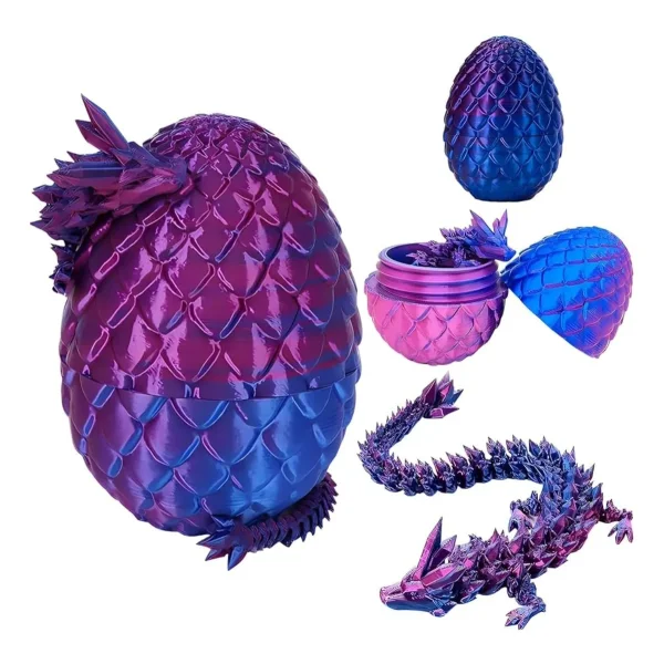 Huevo Sorpresa Dragón Articulado Juguete Niños Colección 3d
