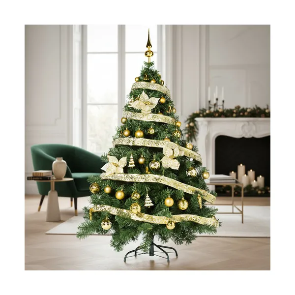 Arbolito Navideño Montañes Deluxe 2,10mts Decoración Oro