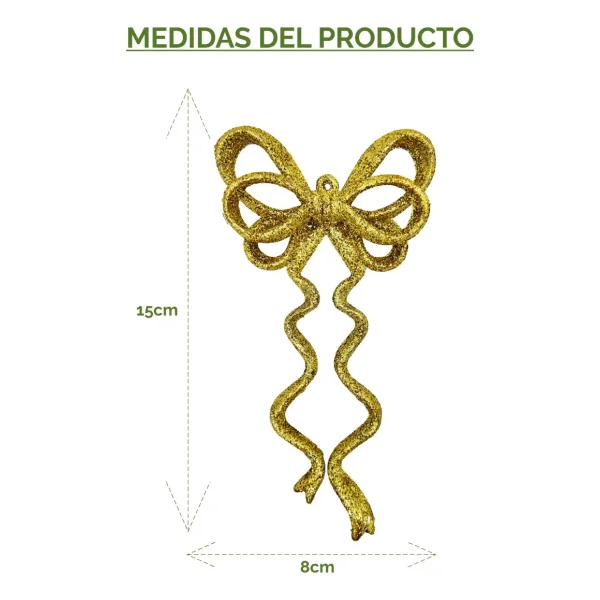 Adorno Navideño Colgante Moño X2 Decoración Navidad