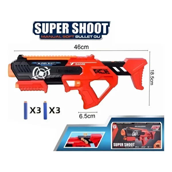 Pistola Lanzadora Hidrogel Y Dardos 2 En 1 Rojo