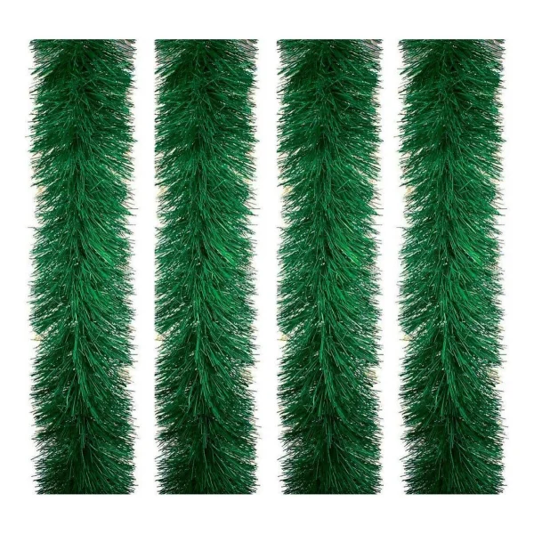 Guirnalda Boa Navidad Muerdago 9 Cm 2 Mts Deco Navideña X3u Verde Muérdago