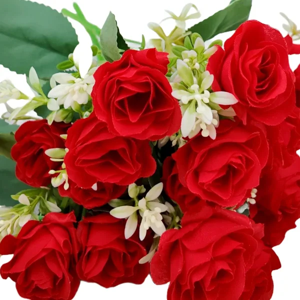 Ramo De Rosas Flores Artificiales Decoracion Pack X10