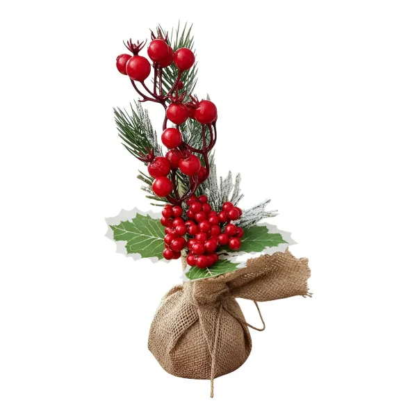 Arbol De Navidad Mini Pino Navideño De Mesa Decorado 28cm Verde Mini Pino Navideño