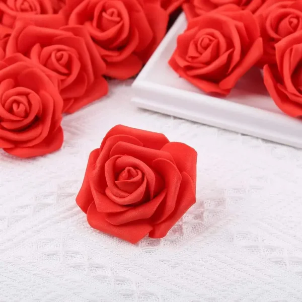 Mini Rosas Flores Artificiales Decoracion Pack X50